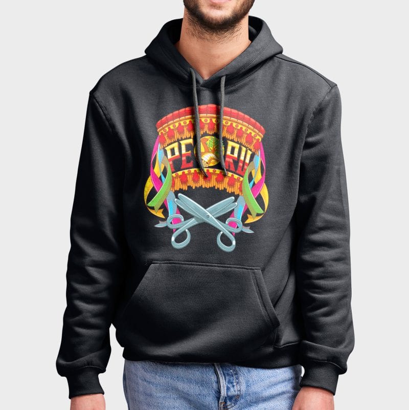 Hombre Danza de Tijeras Hoodie Perú